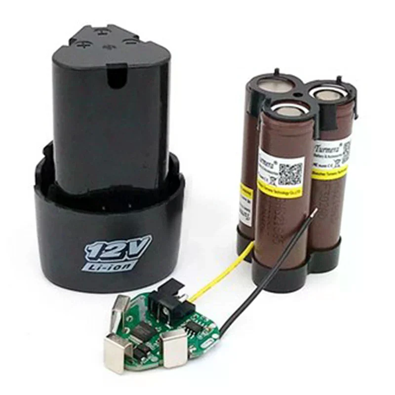 Custodia per batteria al litio 1Pc 12V 18650 Custodia in plastica per batteria ricaricabile con trapano al litio senza viti