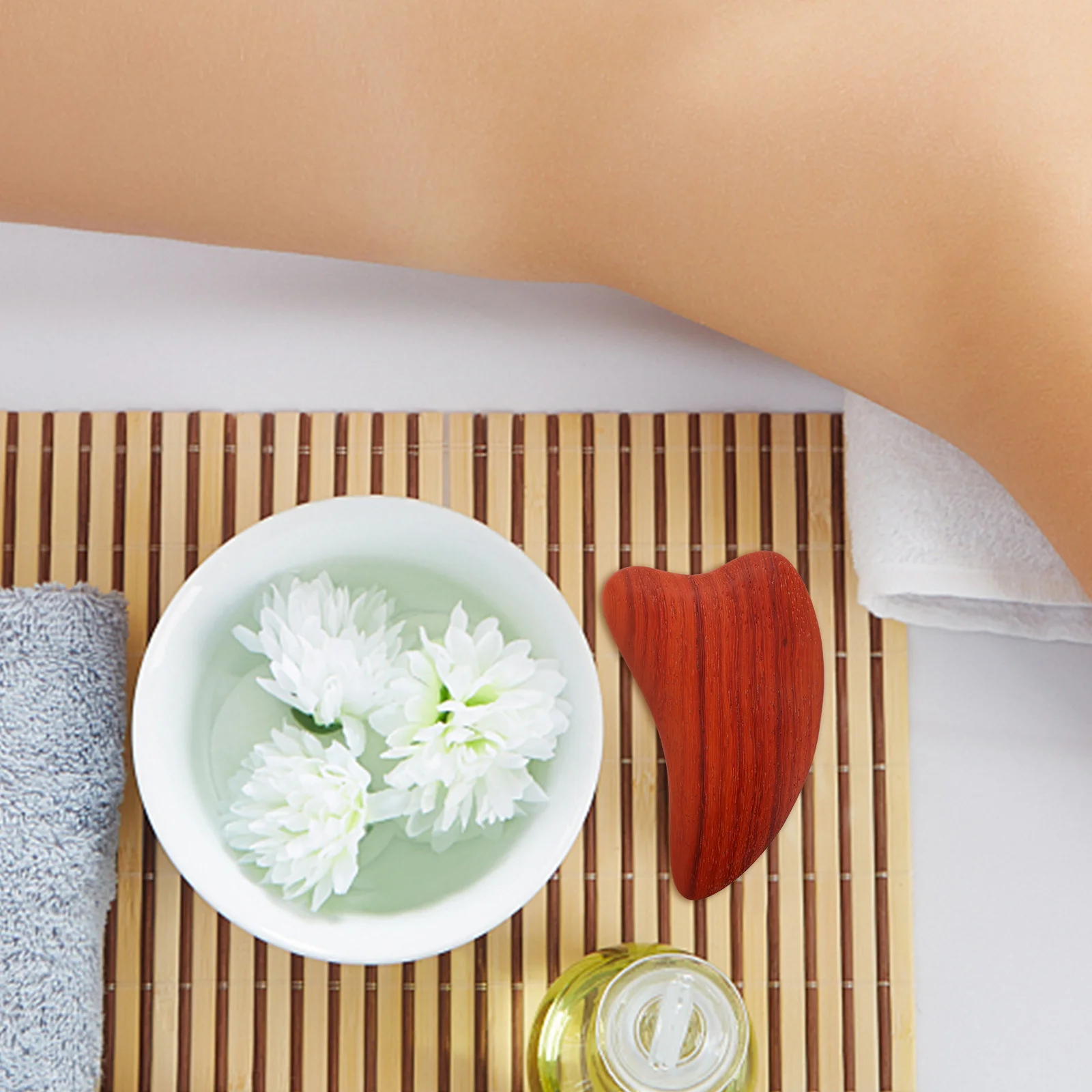 

Wooden Gua Sha Board Heart Shaped Ergonomic Body Face Neck Massage Tool Portable Natural Wood Scraping Gua Sha Board