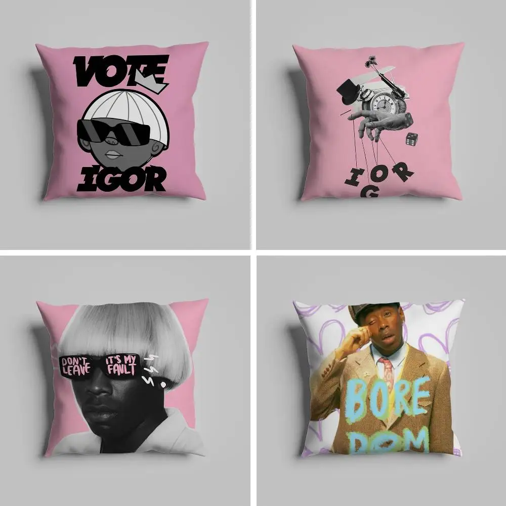 

T-Tyler The C-Creator Rapper Pillow Case For Car Pillows 60x60 Cushions Luxury Double Sided Cover Home And Decoration Sofa 30x30