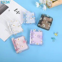 Cute Daisy Mini 3 Holes Notebook Loose Leaf Notepad Ring Binder Hand Book Kawaii Planner School Journals Stationery