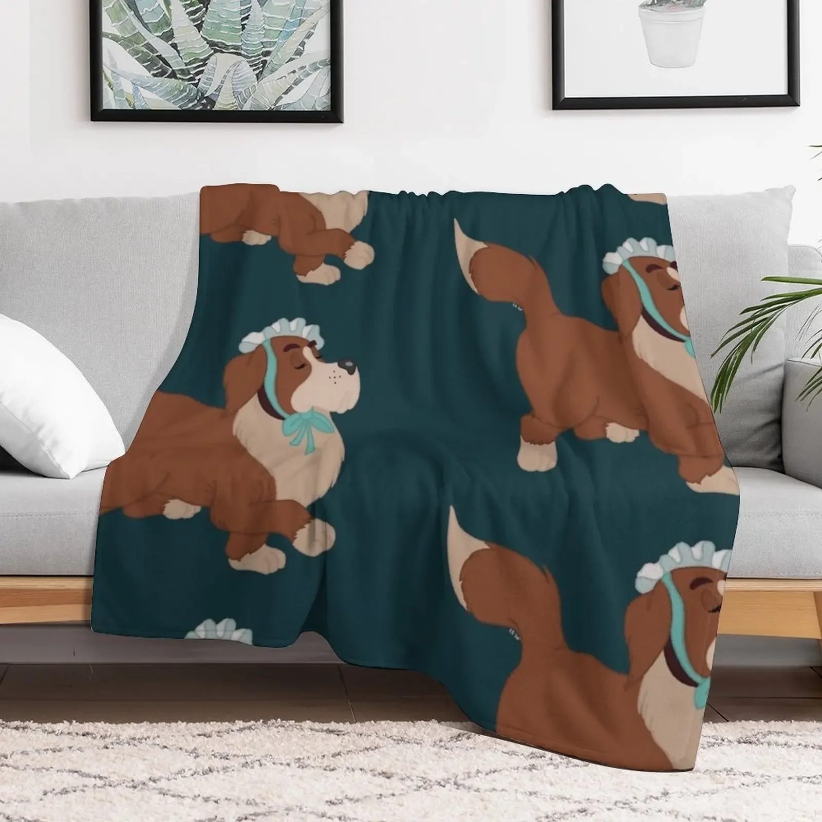 Nana Sideview Teal Background Throw Blanket heavy to sleep anime Kid'S Polar Blankets