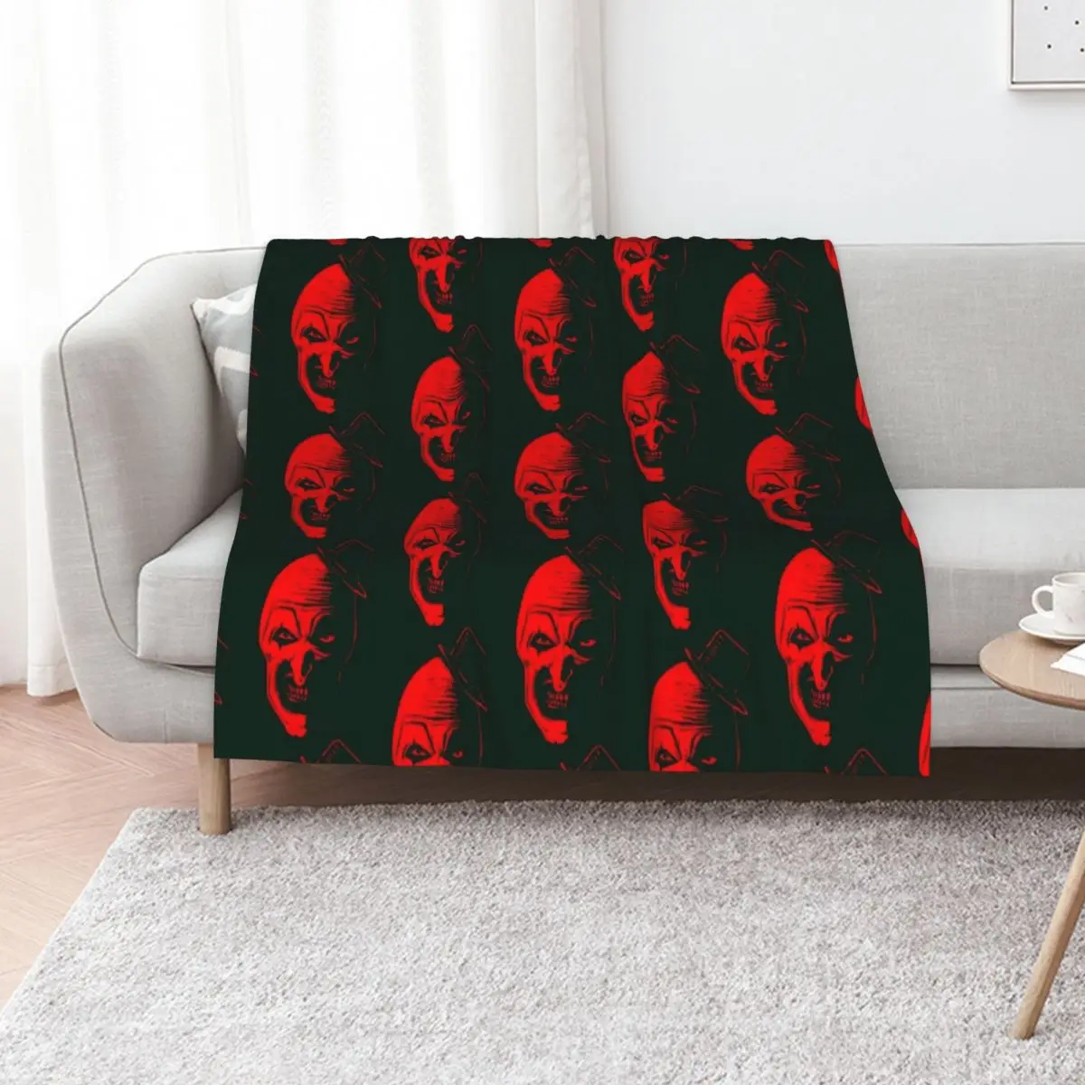 Art the Clown the creepy blood red Throw Blanket christmas gifts Furrys Moving Summer for winter sofa bed Blankets