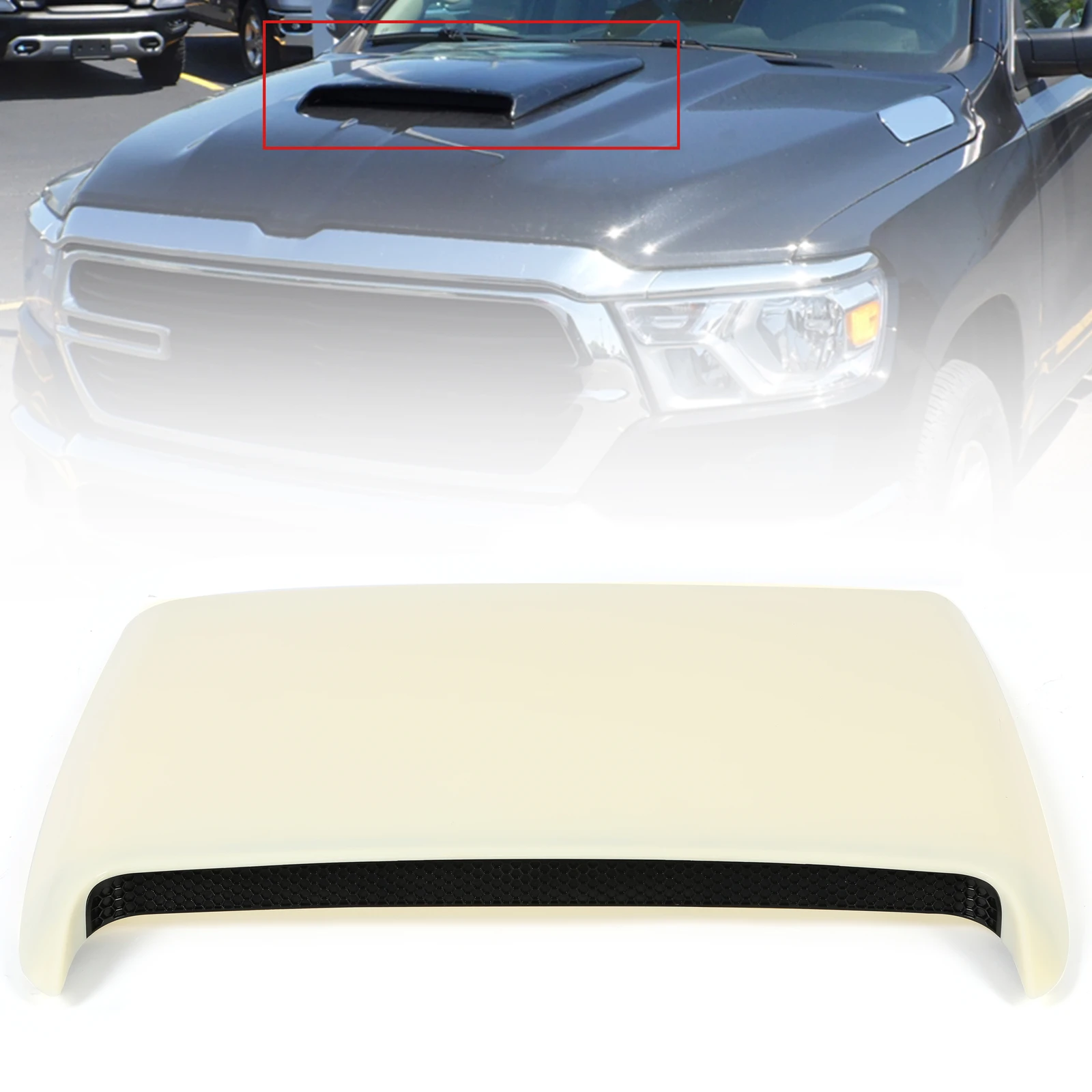 

Universal Air Flow Intake Hood Scoop For Trailblazer Mustang Silverado Charger