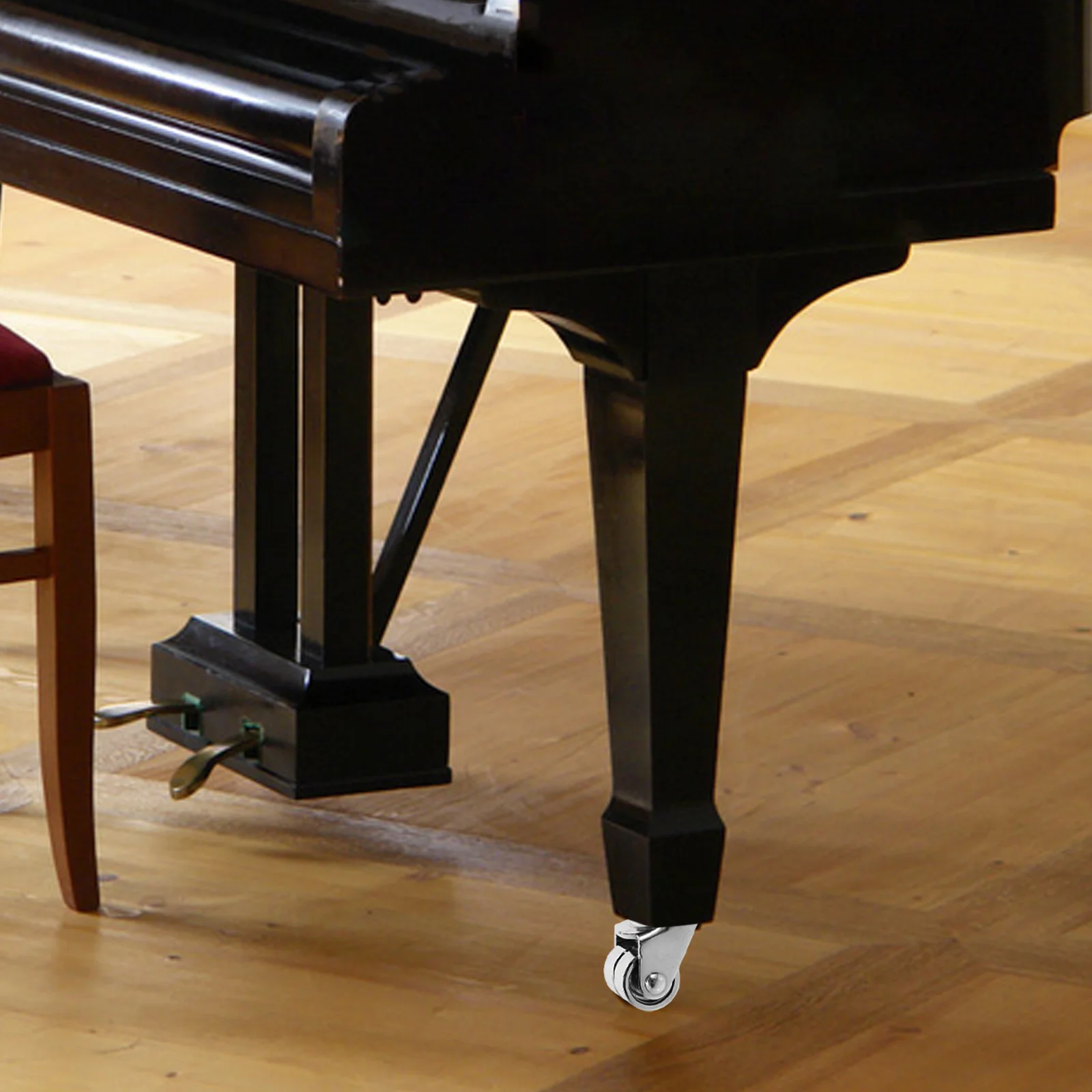 

1Set Piano Metal Caster Durable Iron Replacement with Screws Universal Piano Accessory High Hardness Caster Casters