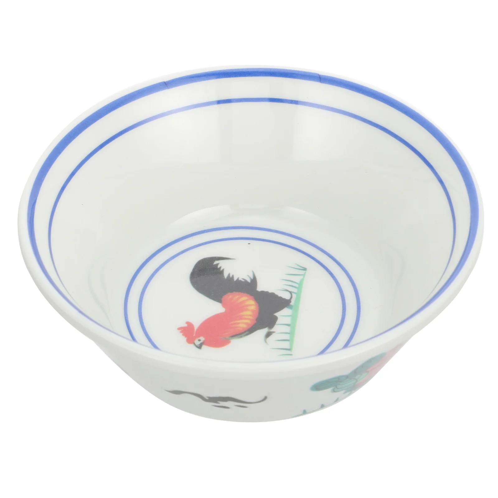 

Chicken Bowl Farmhouse Soup Food Container Rice Vintage Melamine Restaurant Tableware Cereal