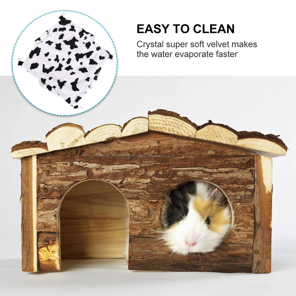 

Double Layer Small Animal Hanging Warm Nest Dairy Cow Print For Squirrel Sugar Glider Durable Metal Material Good Load