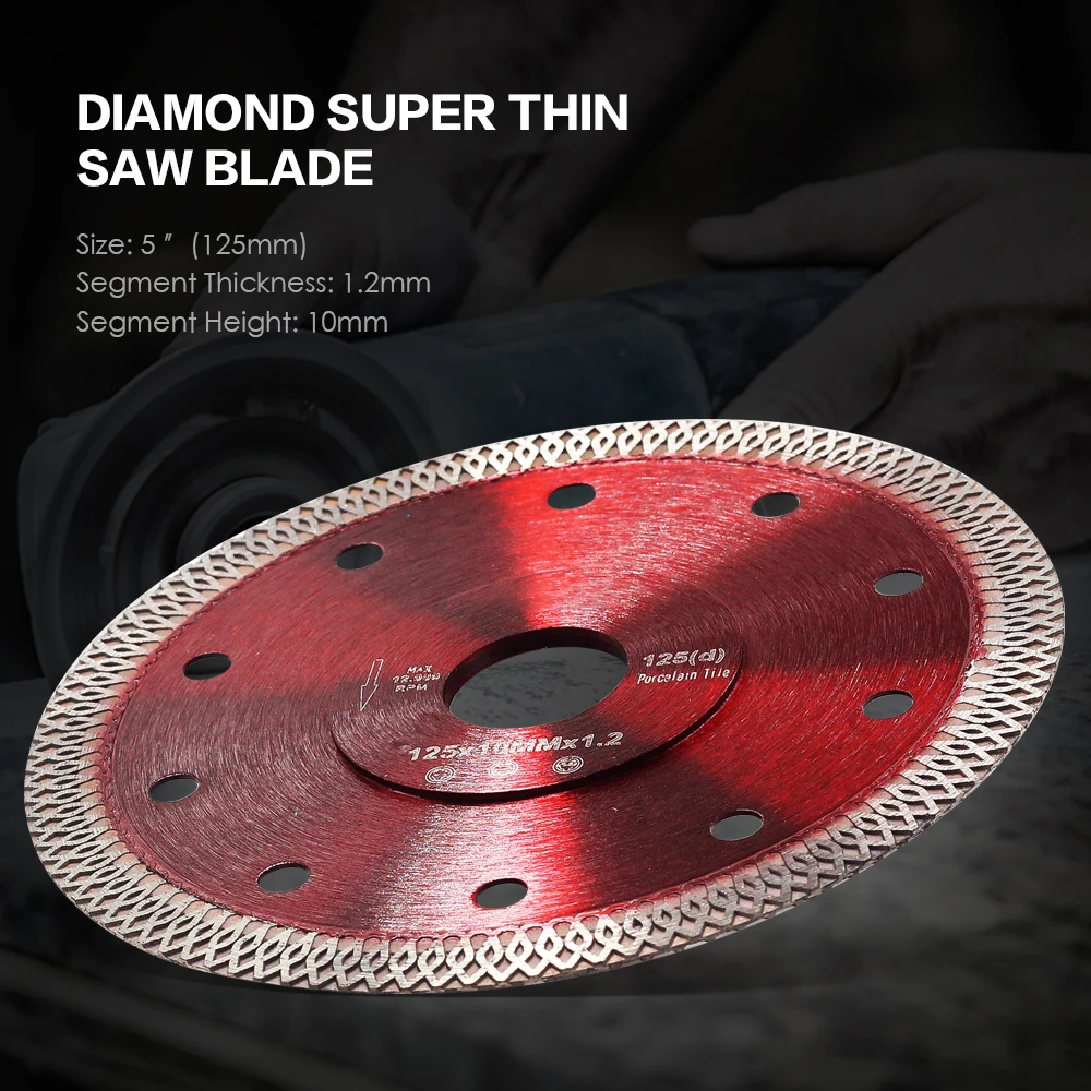 Free shipping DC-SXSB03 5 inch diamond circular saw blade 125mm for cutting porcelain and ceramic tile cutting blade