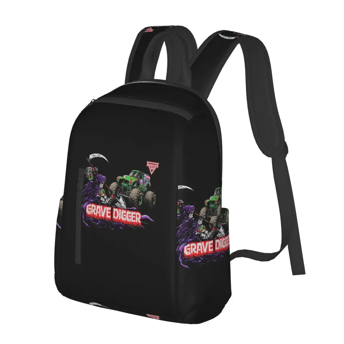 Classic Monster Jam Truck Pattern Student Backpack School Bag Hiking Travel Daypack for Boys Girls Bookbag Shoulder Bags