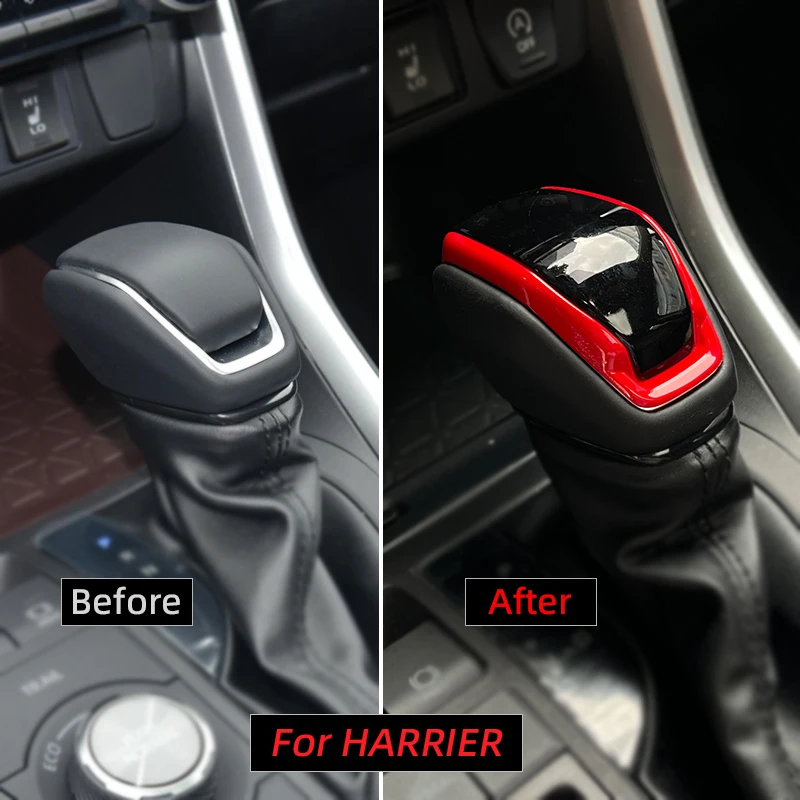 For Toyota Harrier 80 series Accessories Venza 2023 2022 2021 2020 Carbon Fiber Cover Central Control Gear Knob Interior Trim