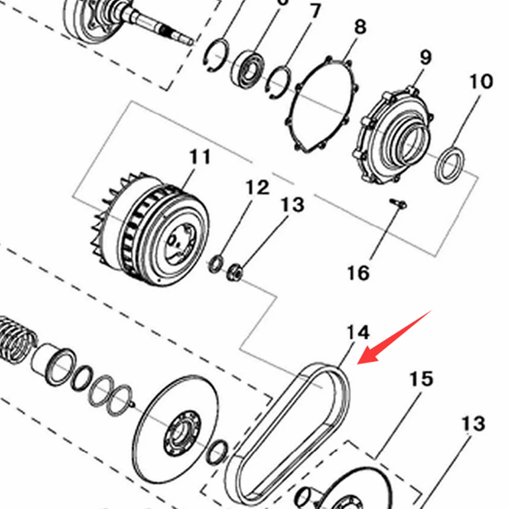 ATV UTV Drive Belt CVT Clutch V-Belt For HiSun HS400 Forge Tactic 400 Coleman Massimo Bennche BaltMotors 400cc ATV UTV models