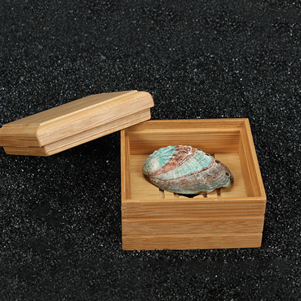 2Pcs Bamboo Soap Holder Multi-Purpose Drainage Tray for Bathroom Kitchen Toilet Travel Soap Dish Eco-Friendly Non-Slip Smooth