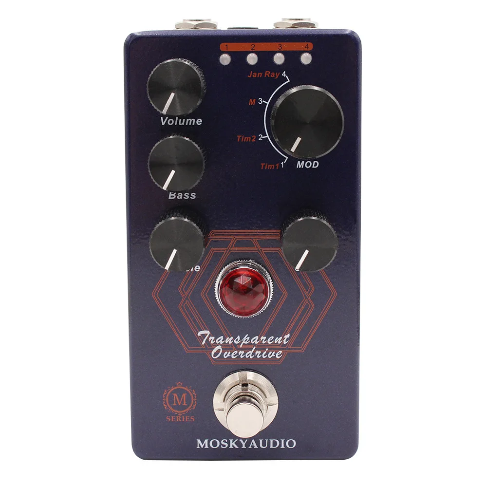 MOSKYAUDIO Electric Guitar Effects TRANSPARENT DRIVE Overload effector Pass-through Clear Overdrive 4 Mode Effects Processors