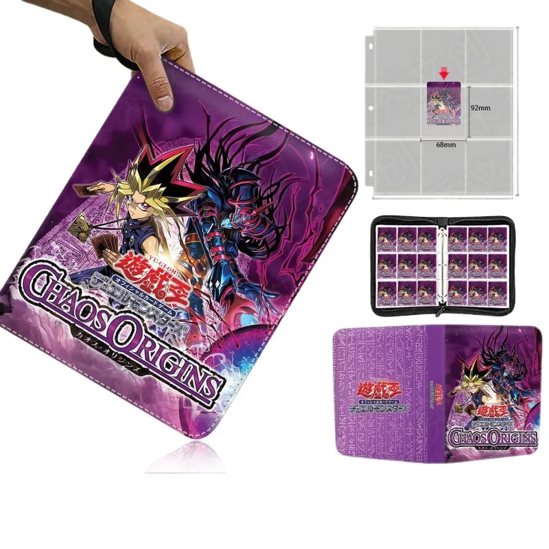 Yu-Gi-Oh! Sammelmappe für Spielkarten Fotoalbum mit Reißverschluss Visitenkartenhalter 2D-Animations-Zubehör Modische Spielzeuggeschenke