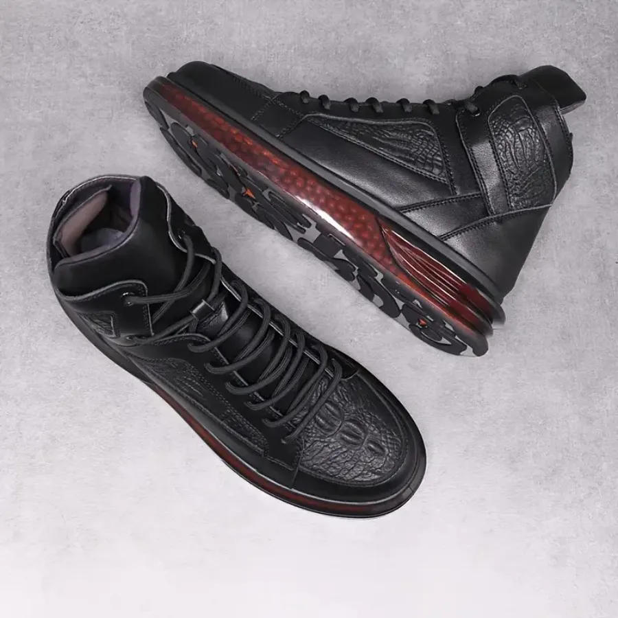 

Танцевальные кроссовки Graffiti - Мужские высокие кеды - Дышащие, из микрофибры, с нескользящей резиновой подошвой, повседневные и модные, на шнуровке, в корейском стиле