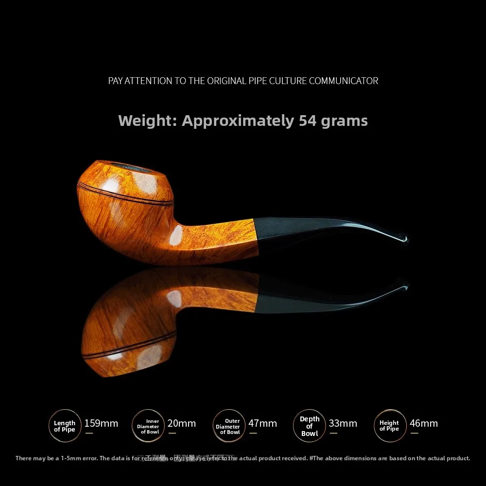 

Handmade Bent Wooden Pipe Traditional Old Style Smoking Pipe Real Wood Pipe for Men Curly Willow Wood Pipe from China
