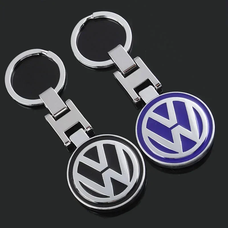 Metal Car Keychain Key Rings Holder Pendant for Volkswagen Bora Touran MK4 Passat Polo Golf Jetta Tiguan Beetle Touareg T-ROC CC