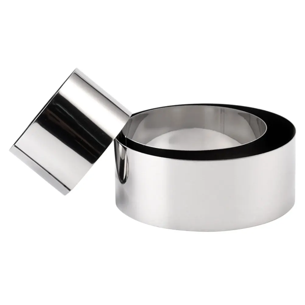 

3Pcs Mousse Ring Stainless Steel Baking Mold Set Round Cake Ring Cookie Cutter for Pastry Biscuit Baking Mini Cake Rings