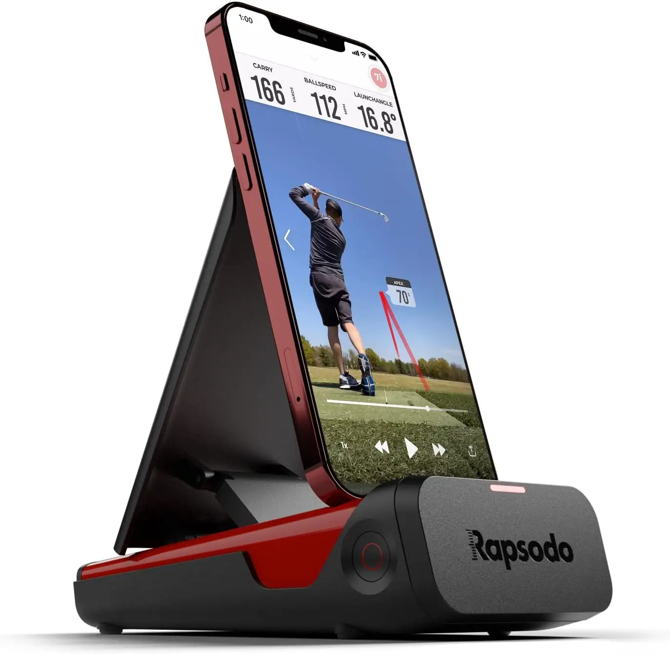 Mobile Launch Monitor for Golf Indoor and Outdoor Use with GPS Satellite View and Professional Level Accuracy, iPhone & iPad