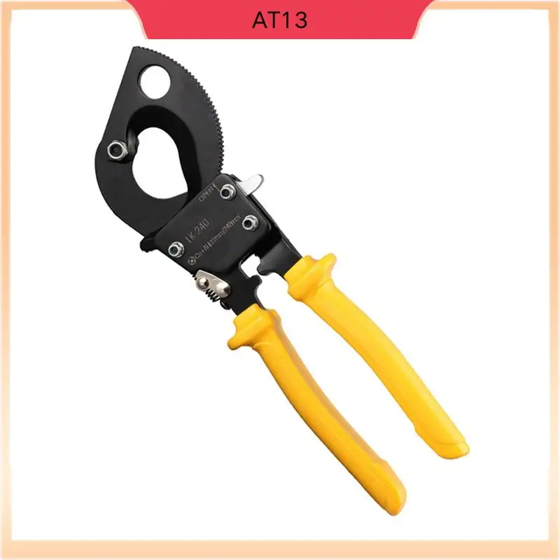 

AT13 Цельные плоскогубцы с храповым механизмом Lk-240, медные и алюминиевые ножницы для кабеля, ножницы для шестерен, желтые
