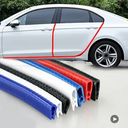 Universal Car Door Protection Edge Guards, U Tipo, Styling Molding, Scratch Protector Strip, Borracha, Etiqueta da porta do automóvel, 5m
