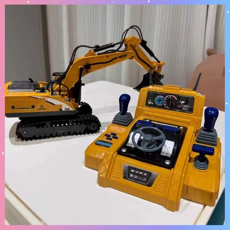 

Радиоуправляемый экскаватор 2.4G 12/15 каналов, имитация строительной техники из сплава, развивающая игрушка, подарок