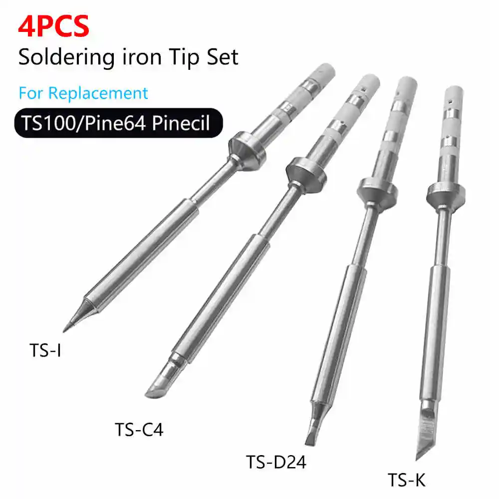 Imagem -05 - Pontas de Ferro de Solda Substituição da Ponta de Ferro de Solda Elétrica Pinecil Série ts Ferramentas de Solda para Miniware Pine64 Ts100 Ts101