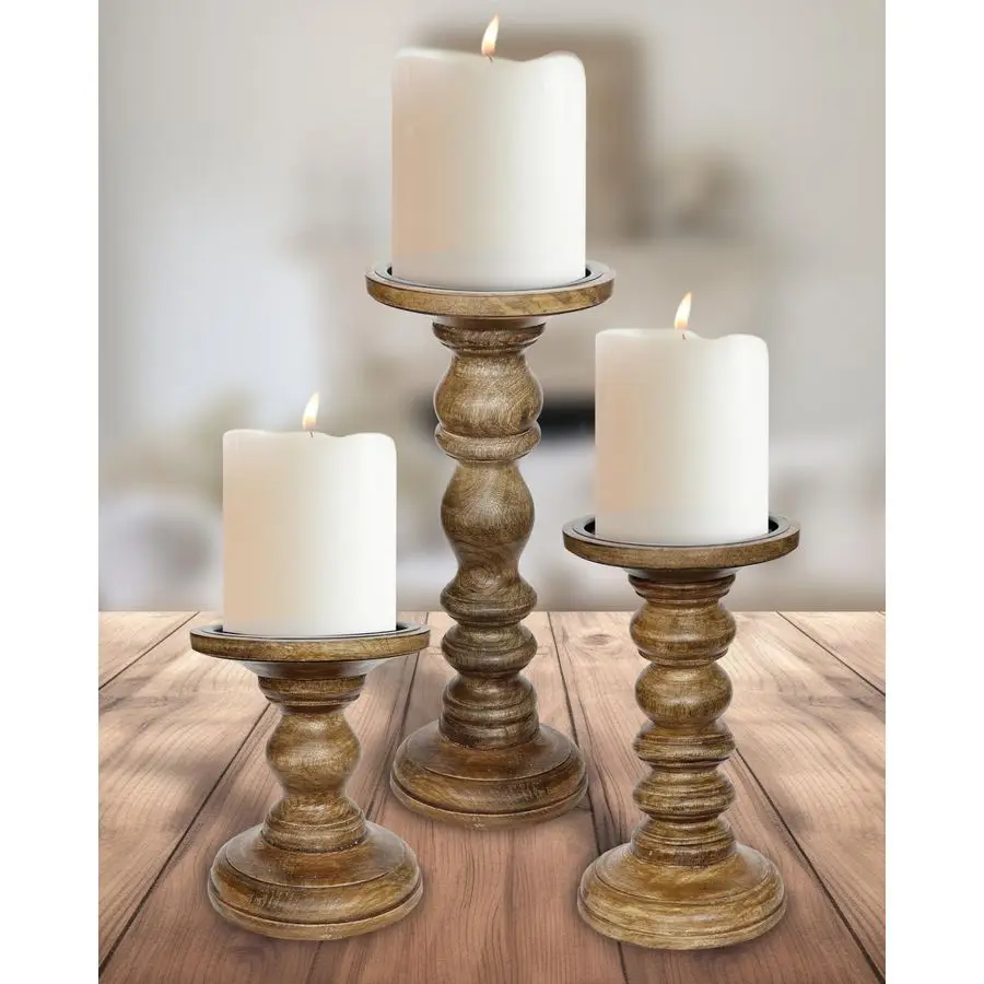Wood Candle Holders…