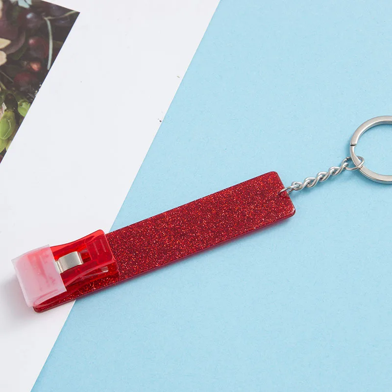 Wholesale Acrylic Card Grabber Keychain Atm Card Grabber Plastic Clip For Long Nails