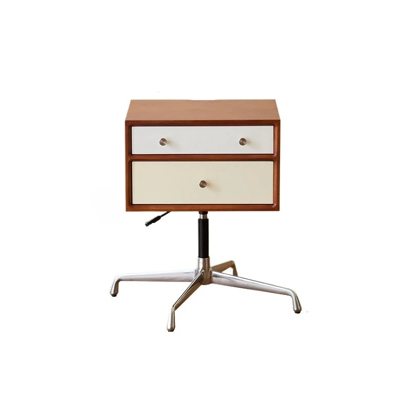 

Medieval style rotating side cabinet solid wood small apartment living room drawer chest