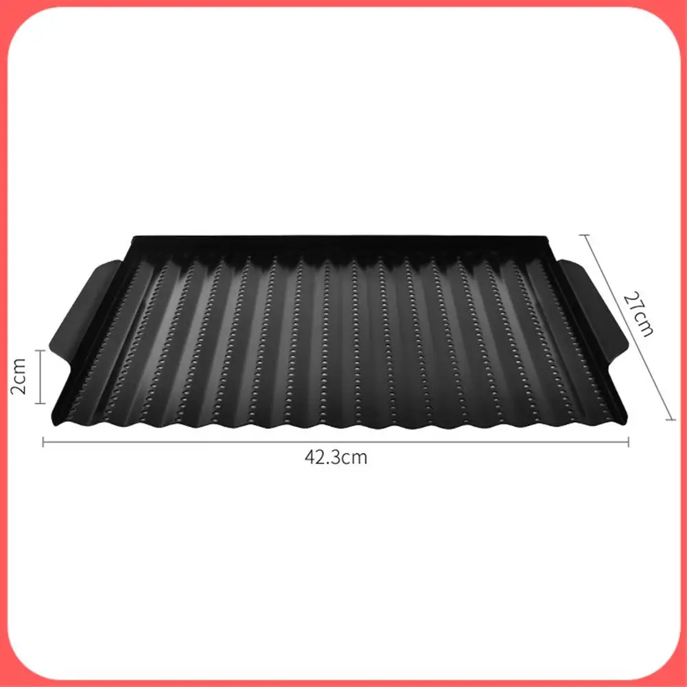 

AA89-Barbecue Non-Stick Frying Pan Grill Pan Outdoor Charcoal Barbecue Pan Teppanyaki Grilling Tools Barbecue Frying Pan