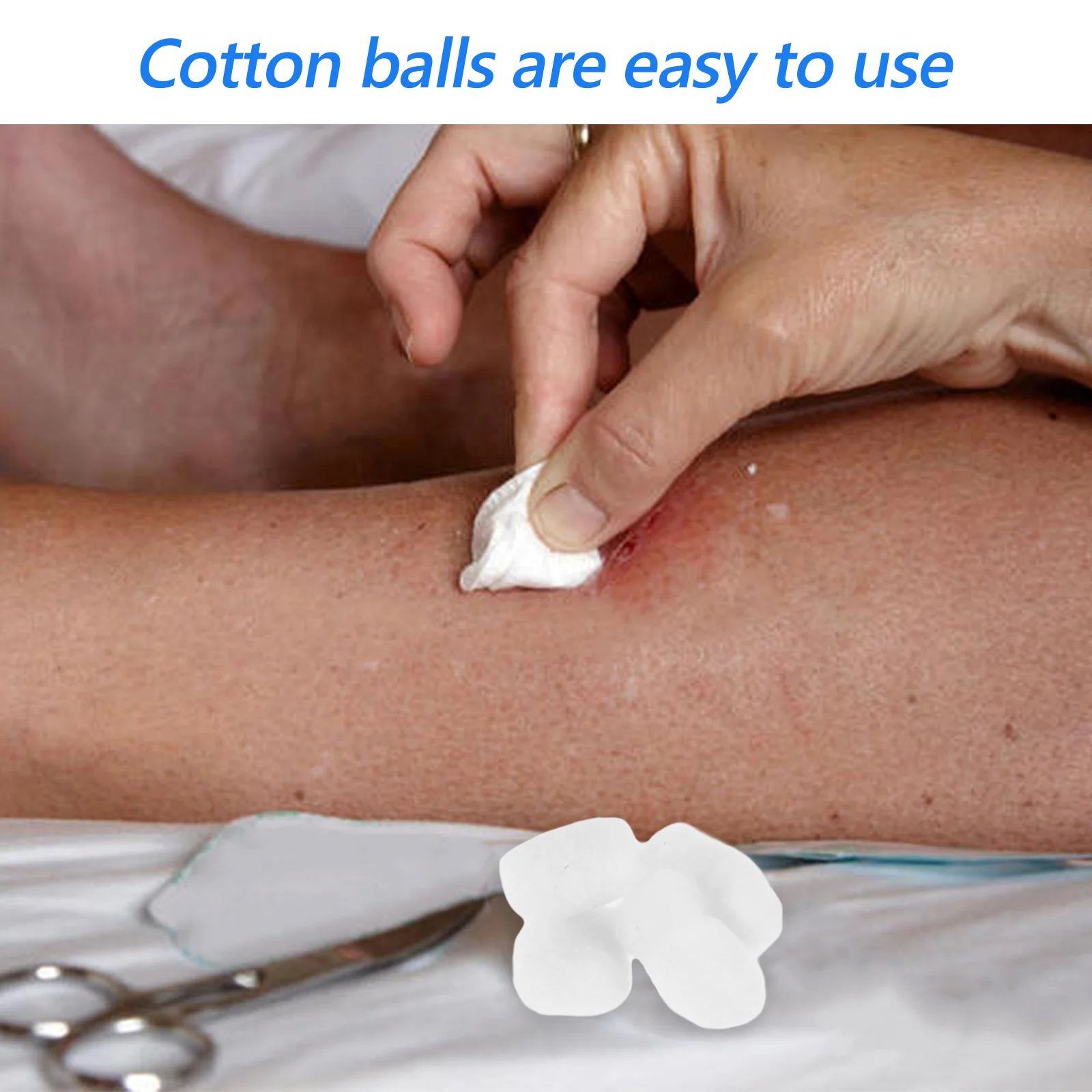 

Single Use Wound Care Kit with Nonstick Pads Cotton Balls Plastic Forceps for Hospitals Schools Gyms Construction Sites