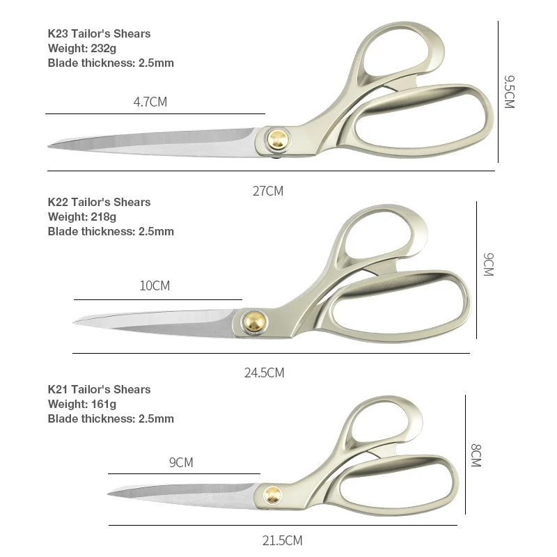 Premium Tailor Scissors Fabric Scissors Sewing Scissors Sharp Scissors Heavy Duty Scissor Sharp Utility Scissors Aluminium handl