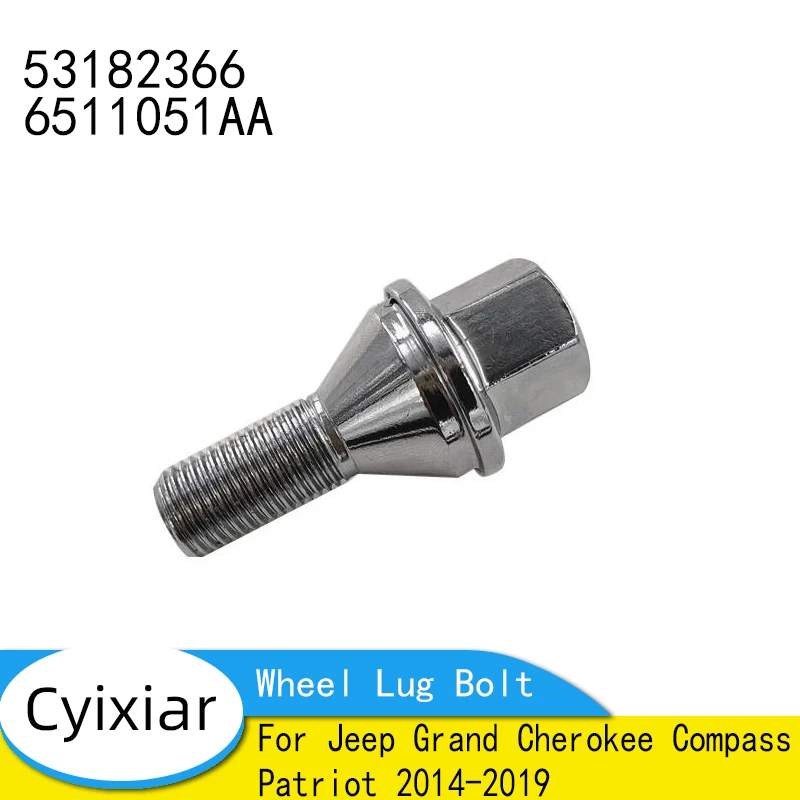 

53182366 6511051AA 1 шт. автомобиль новый оригинальный болт с наконечником колеса болт с наконечником колеса для Jeep Grand Cherokee Compass Patriot 2014-2019