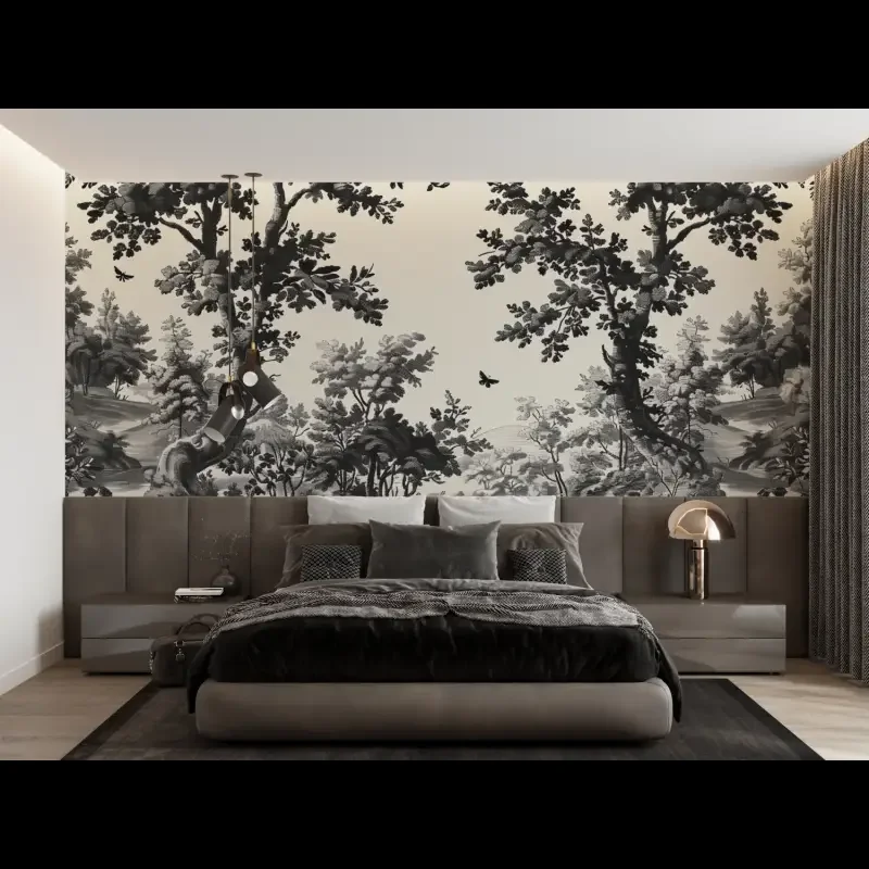 

Custom size wallpaper home decoration murals Chinese peony flowers plum ink painting TV sofa background murals 3d wallpaper