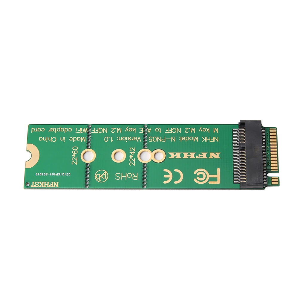 M.2 M key to A + E Key NGFF slot WIFI Wireless Network Card M2 NGFF PCI express to E key slot Adapter