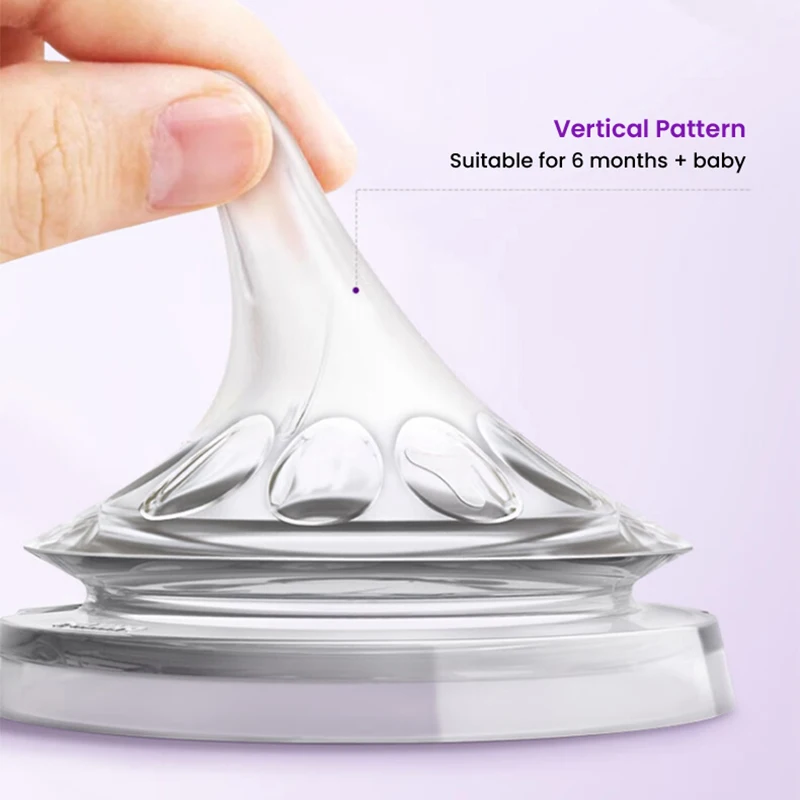 Philips Avent Baby Bottle Nipple 0-1 Months Circular Wide Caliber Baby Bottle Replacement Nipple Air Flex System 2  Pcs view 3