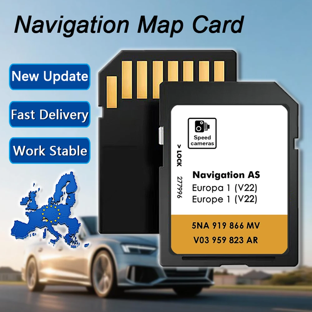 UK Europa 32GB SD-Karte für VW Tiguan Golf Discover Media Navigation EU Sat Nav Kartenaktualisierung 2025 Version 5NA 919 866 MV