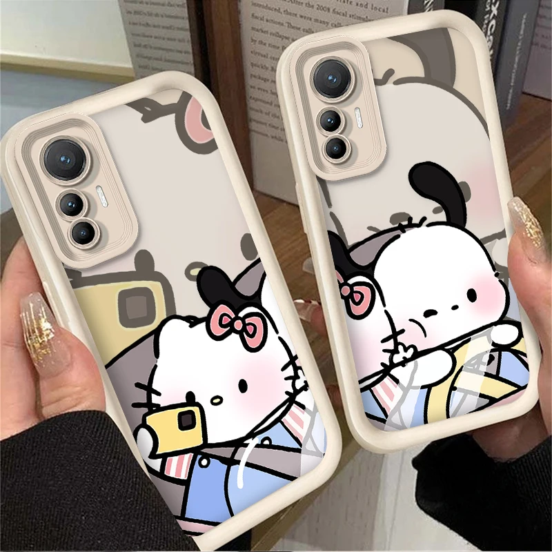 Hello Kitty Pochacco Plain Phone Case For Xiaomi POCO X6 X5 X4 GT X3 NFC F3 F4 F5 F6 M6 Pro 13T 12T 11T 13 12 11 Lite 5G NE Etui