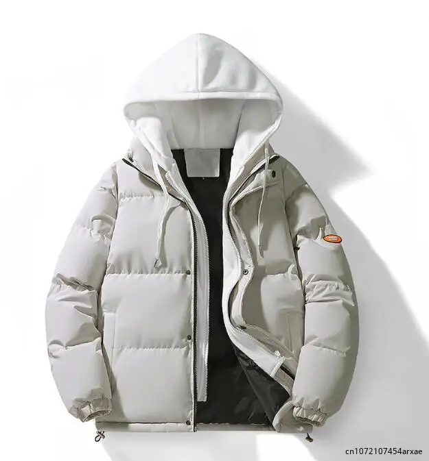 Veste d'hiver surdimensionnée pour femme, manteau rembourré en coton, pardessus décontracté, parkas courtes à capuche, mode féminine, 2023 duvet