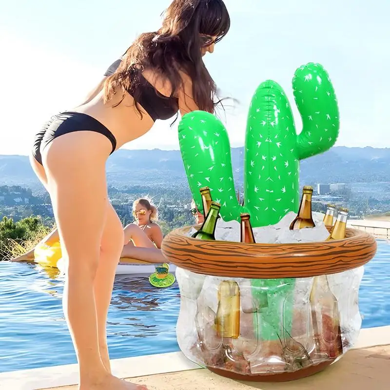 Refroidisseur gonflable pour piscine, glace en forme de quantum, porte-clicks, pour mexicain, hawaïen, E27