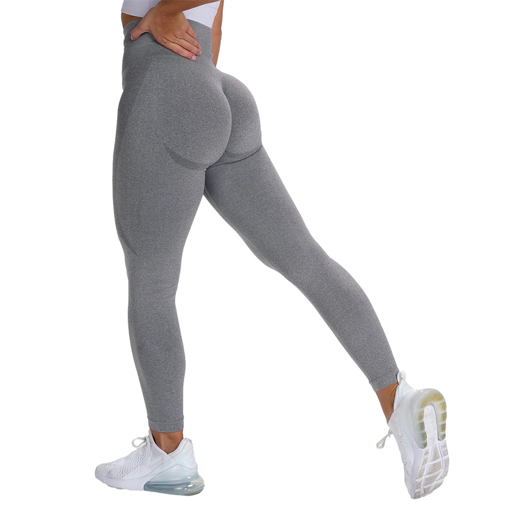 Soft And Comfortable Elastic Fabric In Women S High-Waist Fitness Leggings Tight Fitting Creates