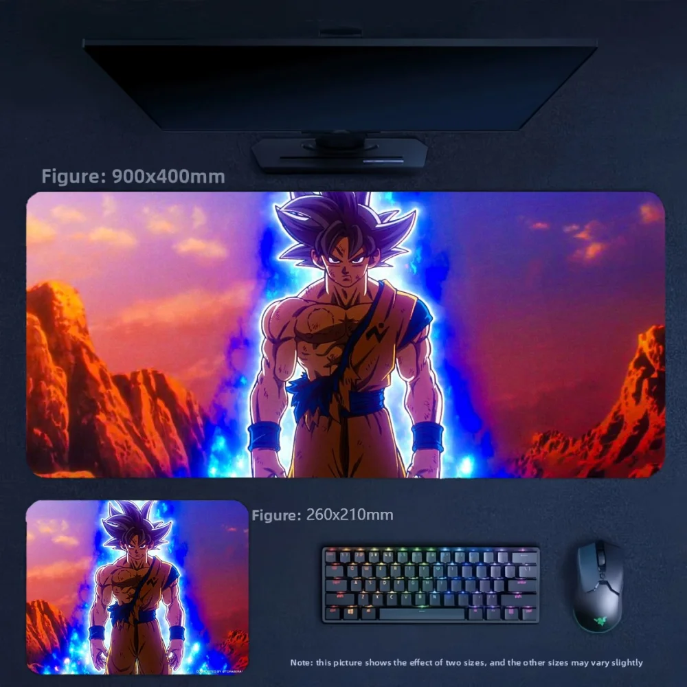 Hot Blood Animation Dragon Ball Series Leather Office Mouse Pad Creative Comic Large Size 90x45cm Non-slip and Dirty Table Mat