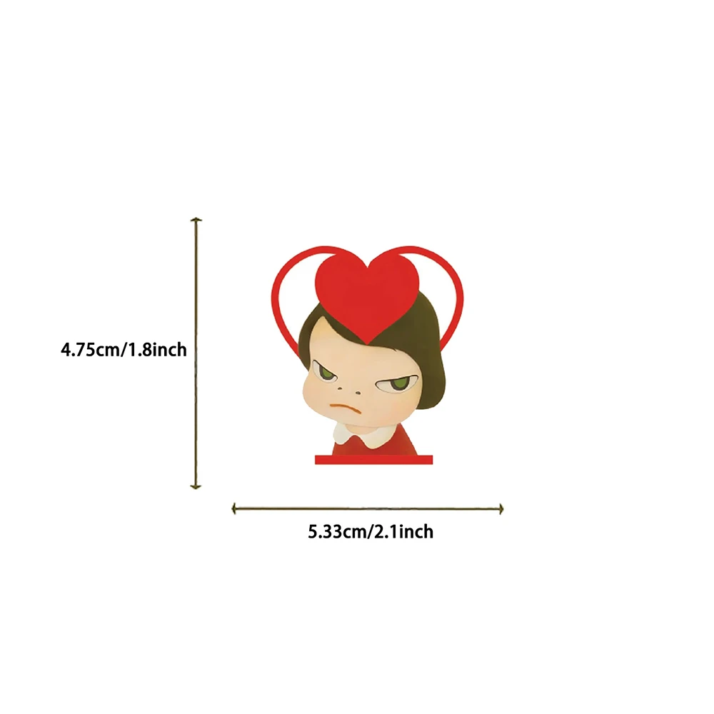 요시토모 나라 미술 작품 스티커, 만화 그래피티 데칼 장식, 물병, 노트북, 휴대폰 방수 스티커, 10 개, 30 개, 50 개