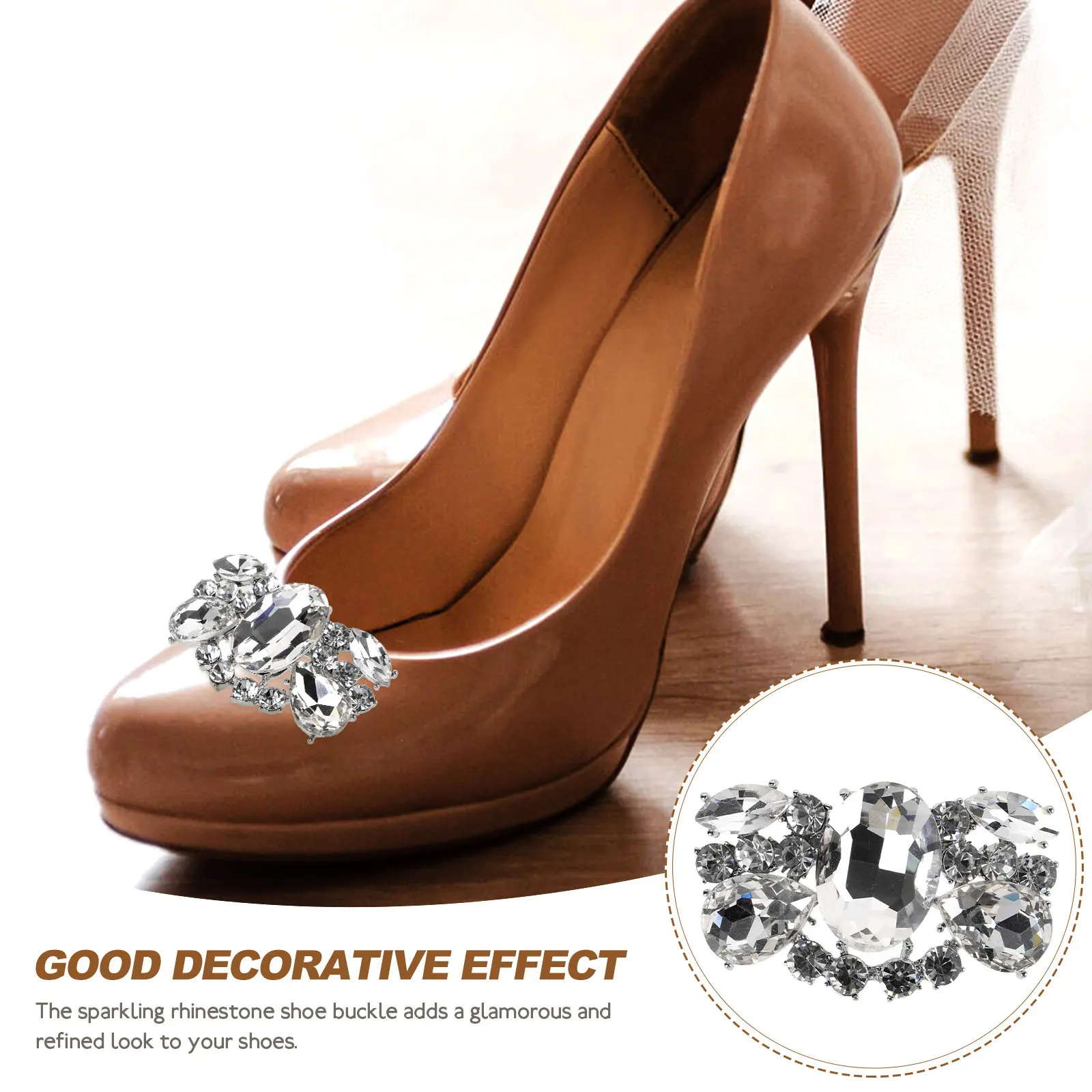 

2 шт. Зажимы-пряжки для обуви со стразами для женщин, съемные, элегантные, для высоких каблуков, декор для свадебных и праздничных туфель, аксессуары из цинкового сплава