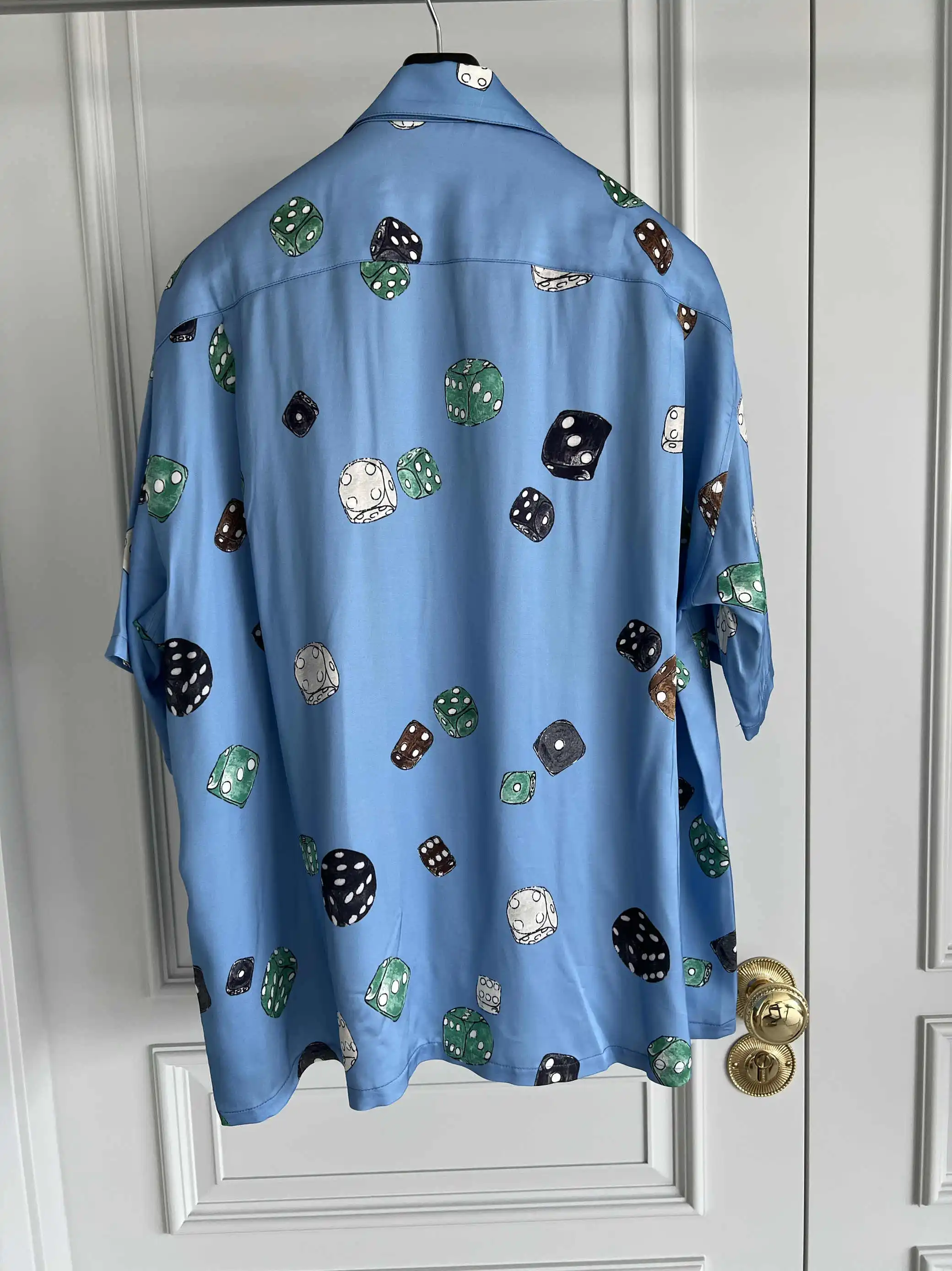 TOP-YAMAMOTO original design Hawaiian Dice short-sleeved Shirt Printed Loose  short-sleeved shirt