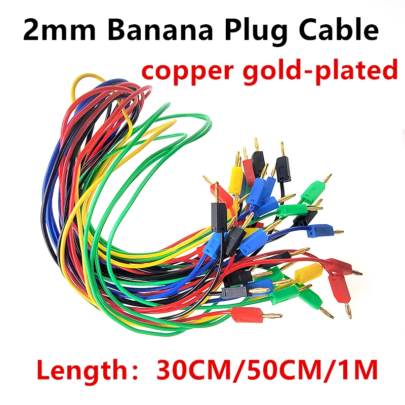 

2mm Lantern Banana Plug Cable Line Test Wire Pure copper gold-plated double ended est wire can be stacked inserted continuously