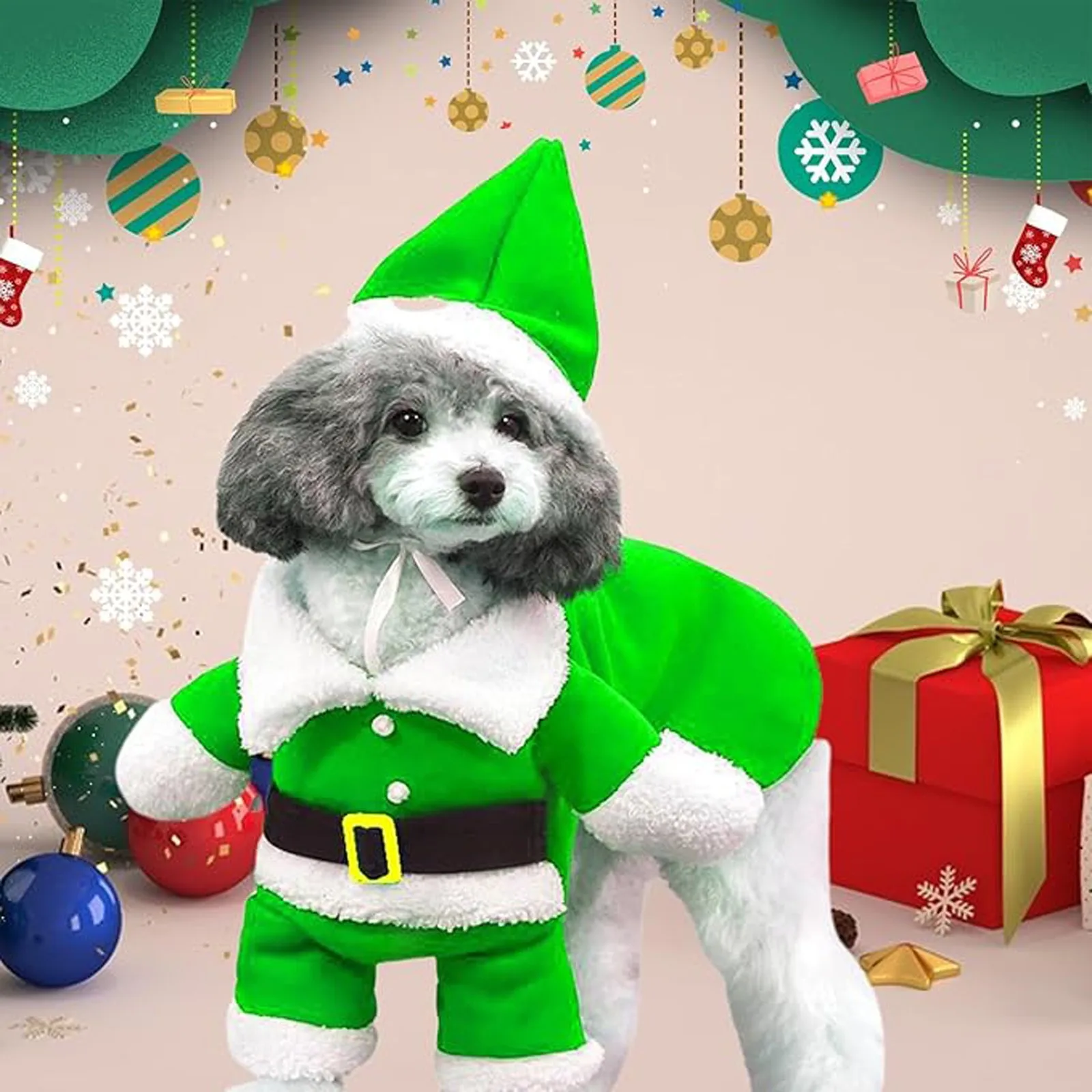 Dog Santa Costume Funny Pet Cosplay Clothes Santa Claus Funny Dog Cat Costumes For Christmas New Year Holiday Pet Clothes