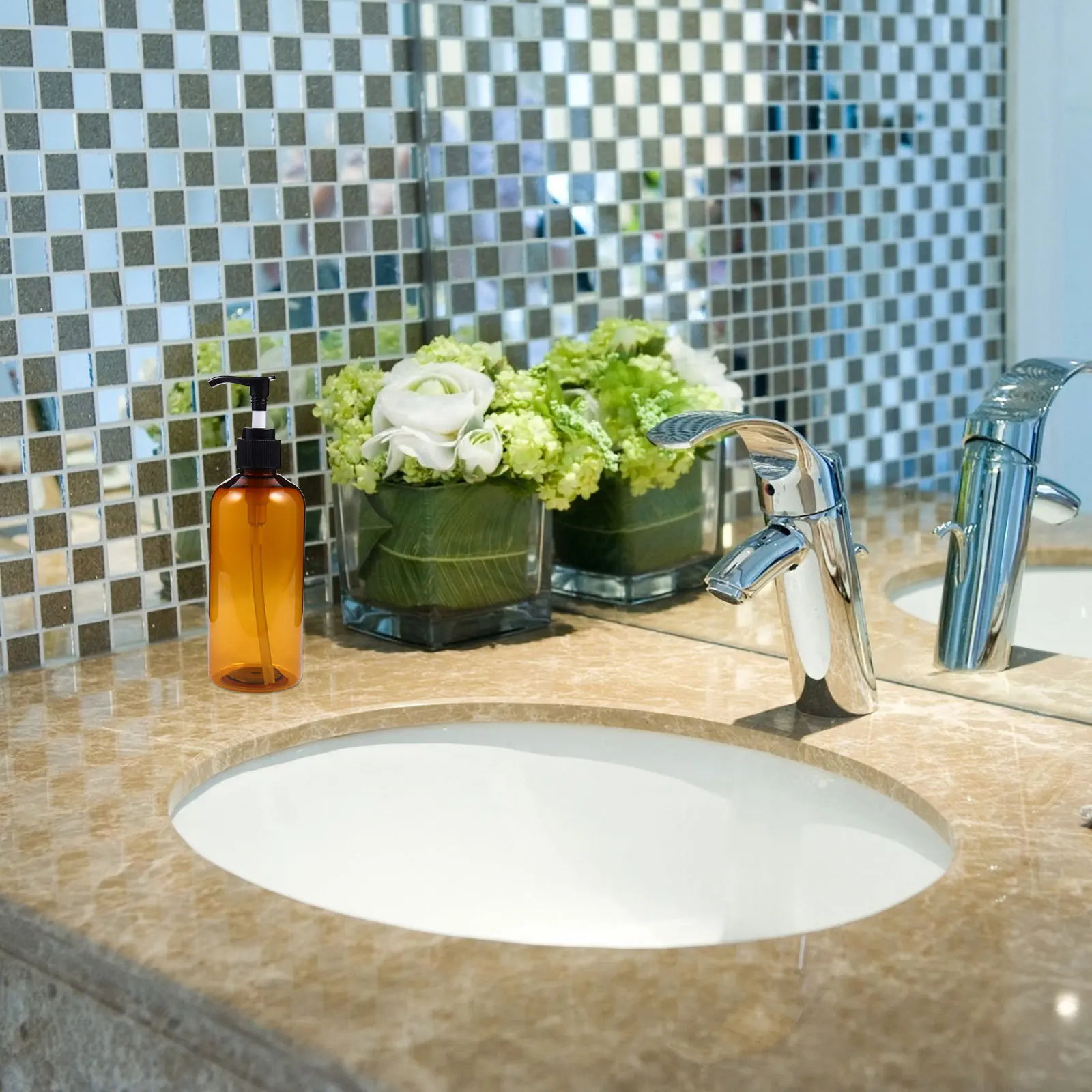 

6pcs 300Ml Lotion Press Bottles Emulsion Bottles For Travel Refillable Dispensers Sub Packaging Bottle Shampoo Shower