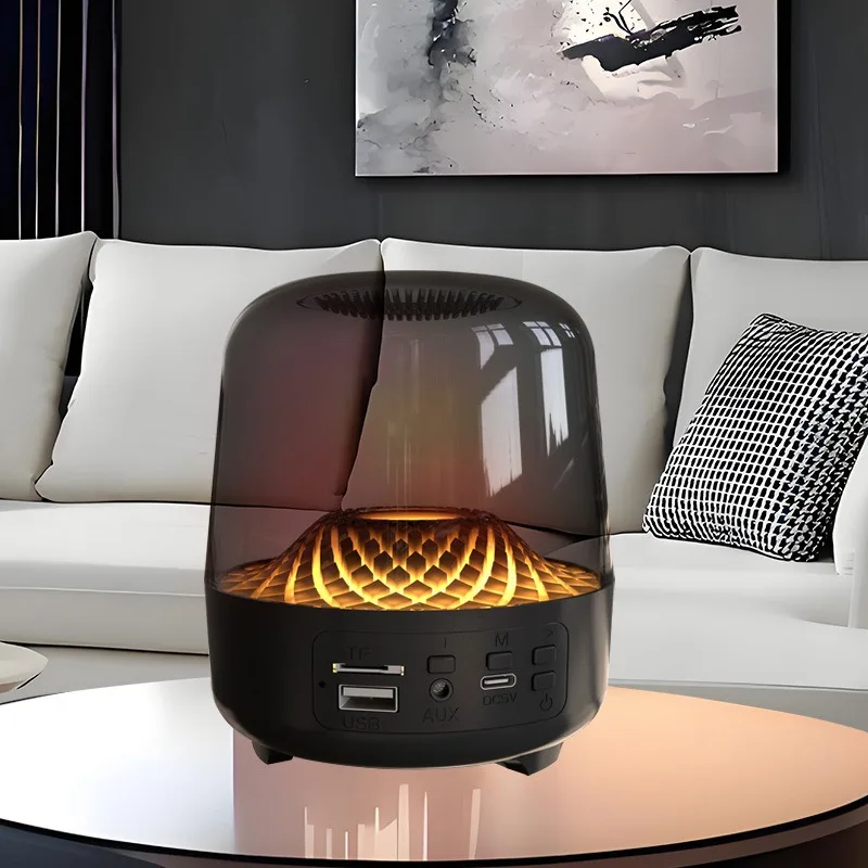 New Music Crystal 4th-Gen Wireless Bluetooth Speaker: Card-Insertable, Ambient Light-Equipped, Ideal Gift & Home-Use