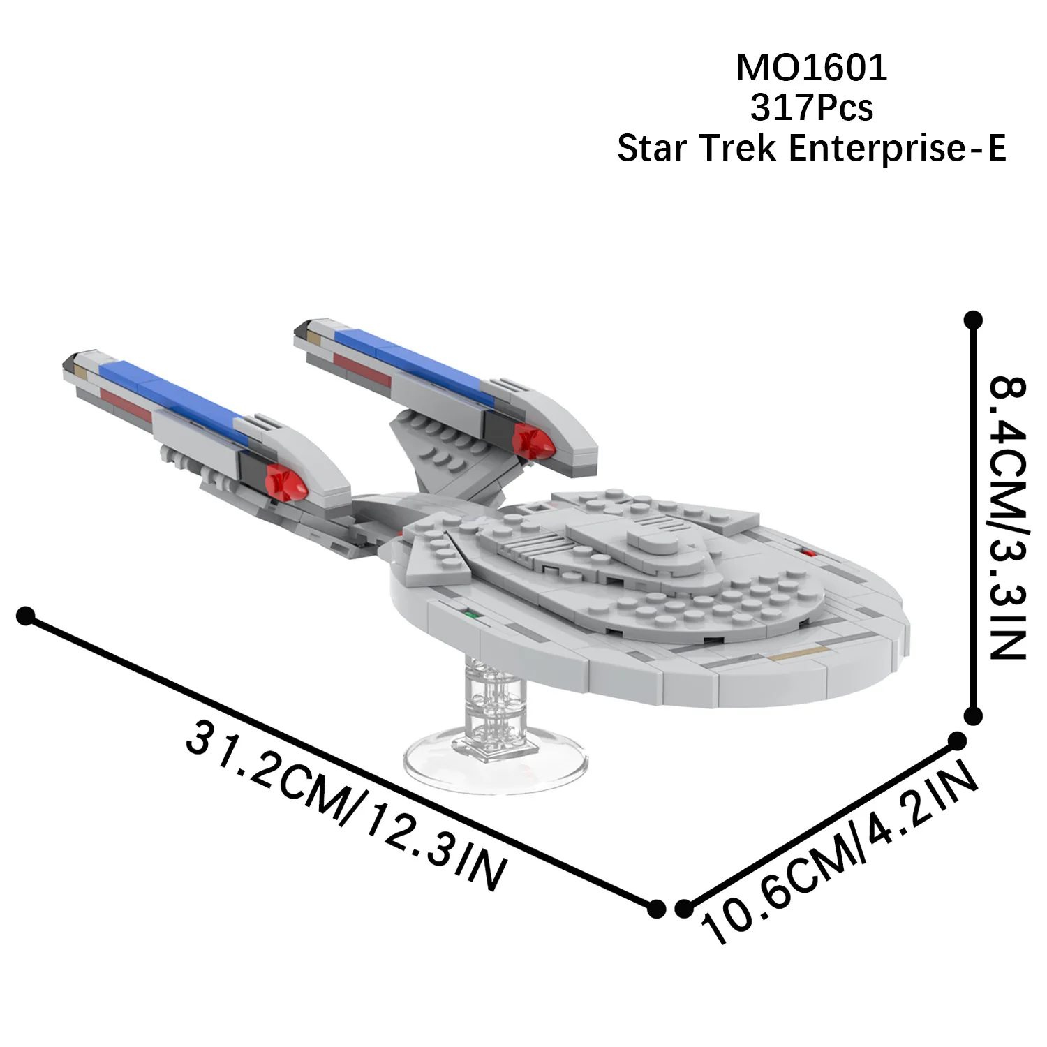 Film Space Trek Serie Raumschiff MOC Raumschiffmodell Bausatz DIY Diorama Spielzeug Baustein-Set für Kinder Fans Montage Montessori Geschenk – Detail 2
